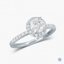 14kt White Gold 0.91ct Maple Leaf Diamonds Engagement Ring