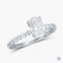 18kt White Gold 1.04ct Maple Leaf Diamond Engagement Ring