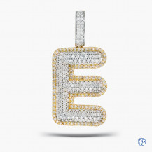 10kt Yellow Gold Diamond Initial E Pendant