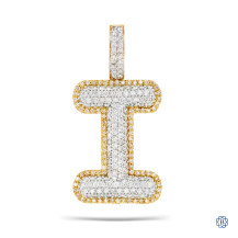 10kt Yellow Gold Diamond Initial I Pendant