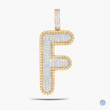 10kt Yellow Gold Diamond Initial F Pendant