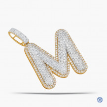 10kt Yellow Gold Diamond Initial M Pendant