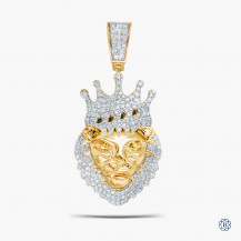 10kt Yellow Gold Diamond Lion Motif Pendant