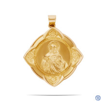 18kt Yellow Gold Religious Pendant