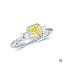 Tacori Platinum 1.00ct Yellow Diamond Engagement Ring