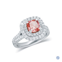 18kt White Gold 1.55ct Pink Lab Grown Diamond Engagement Ring