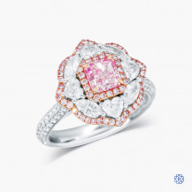 18kt White and Rose Gold Natural Pink Diamond Ring