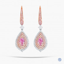 18kt White and Rose Gold Natural Pink Diamond Earrings