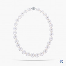Cultured South Sea Pearls and Diamond Platinum Necklace