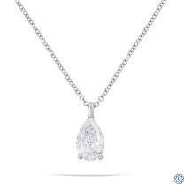 14kt White Gold 1.05ct Lab Created Diamond Pendant With Chain