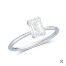 14kt White Gold 1.00ct Lab Created Diamond Engagement Ring