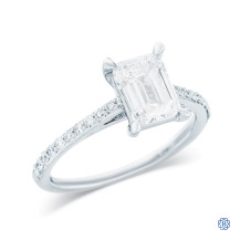 14kt White Gold Lab Created Diamond Engagement Ring