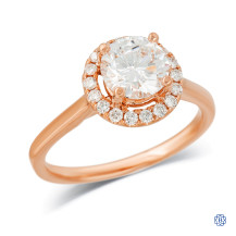 14kt Rose Gold 1.09ct Lab Created Diamond Engagement Ring