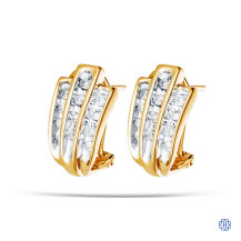 14kt Yellow Gold Diamond Earrings