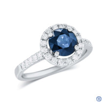 18kt White Gold Sapphire Engagement Ring