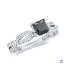 Tacori Platinum 0.90ct Black Diamond Engagement Ring