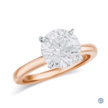 14kt Rose Gold 2.48ct Lab Created Diamond Engagement Ring