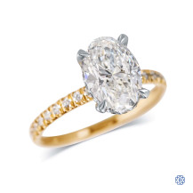 18kt Yellow Gold 2.01ct Oval Lab Created Diamond Engagement Ring