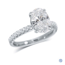14kt White Gold 2.06ct Oval Lab Created Diamond Engagement Ring