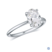 14kt White Gold 1.50ct Oval Lab Created Diamond Engagement Ring