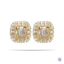 14kt Yellow Gold Diamond Earrings