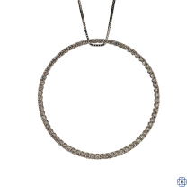 18kt White Gold Diamond Pendant with Chain