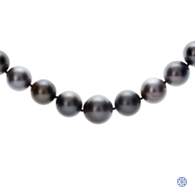 Lady'S South Sea Pearl Necklace with 1.35ct Diamonds