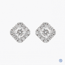 Hearts on Fire 18k white gold 0.63ct diamond earrings