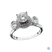 18k white gold diamond engagement ring