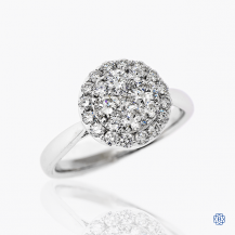 14kt White Gold 1.01ct Halo Round Diamond Engagement Ring