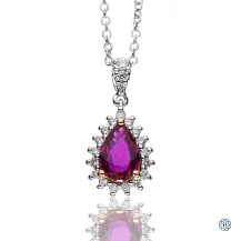 14kt White Gold Ruby Necklace