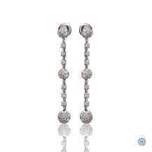 18kt White Gold Drop Diamond Earrings