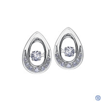 10 Gold Sparkling Diamond Pulse Earrings