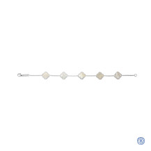 quintet clover mother of pearl gold bracelet