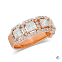 14kt Rose Gold 2.10ct Maple Leaf Diamonds Band