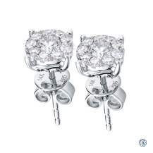 14kt White Gold Lady's Claw Set 0.70ct Diamond Stud Earrings