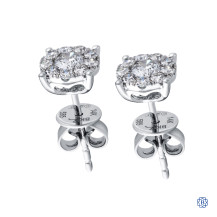 14kt White Gold Lady's Claw Set 0.66ct Diamond Stud Earrings