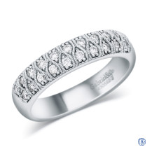 14kt White Gold Lady's 0.30ct Diamond Wedding Band