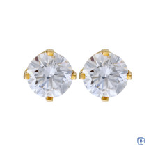 14kt Yellow Gold 2.53ct Lab-Created Lady's Diamond Stud Earrings