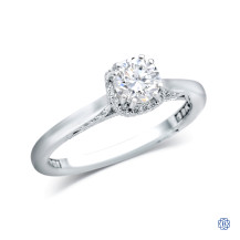 18kt White Gold TACORI Lady's 0.52ct Round Brilliant Cut Diamond Engagement Ring
