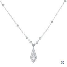 18kt White Gold Christopher Design Lady's Combination Cast 0.52ct Diamond Necklace
