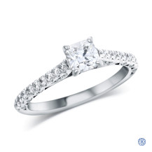 18kt White Gold Lady's Tacori 0.59ct Maple Leaf Diamond Engagement Ring