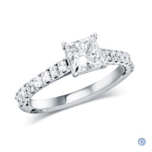 18kt White Gold Tacori Moissanite and 0.77ct Diamond Engagement Ring
