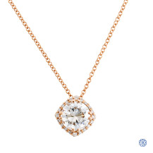 18kt Rose Gold Tacori Lady's 1.09ct Diamond Pendant Necklace 