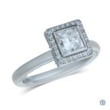 Tacori 18kt White Gold Princess Cut Diamond Engagement Ring