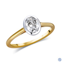 14kt Yellow and White Gold 0.70ct Natural Diamond Engagement Ring