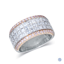 18kt and Platinum White and Rose Gold Simon G Lady's 2.95ct Diamond Ring