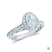 Tacori Platinum Engagement Ring with 1.00ct Oval Diamond and 54 Sparkling Accents