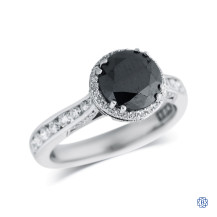 Tacori 18KT White Gold Halo Engagement Ring with 1.81ct Round Brilliant Cut Diamond 