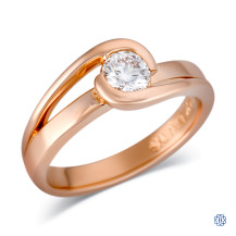 14kt Rose Gold Lady's 0.28ct Diamond Ring